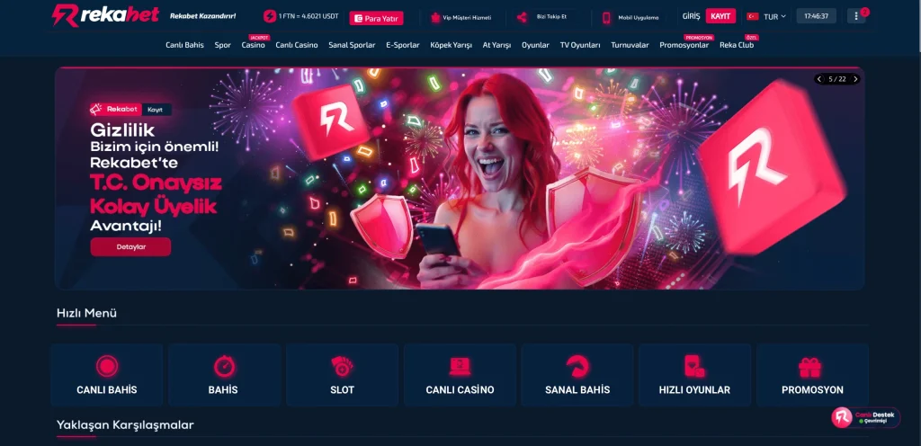 rekabet bahis sitesi slot ve casino alanlarına giriş